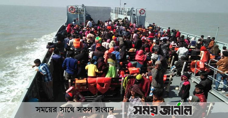 রোহিঙ্গাদের নিয়ে ভাসানচরের পথে ৬ জাহাজ
