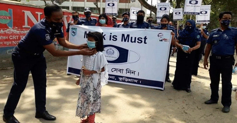 'মাস্ক পরুন, সেবা নিন' রাজীবপুর পুলিশের বিশেষ কর্মসূচি