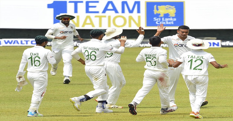 পাল্লেকেলেতে দ্বিতীয় টেস্টের দ্বিতীয় দিন বাংলাদেশের