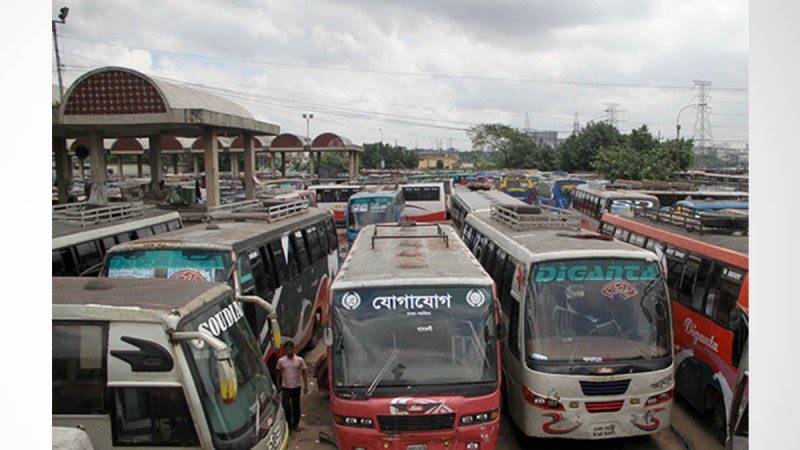 ঈদের দিন অবস্থান কর্মসূচি পরিবহন মালিক-শ্রমিকদের