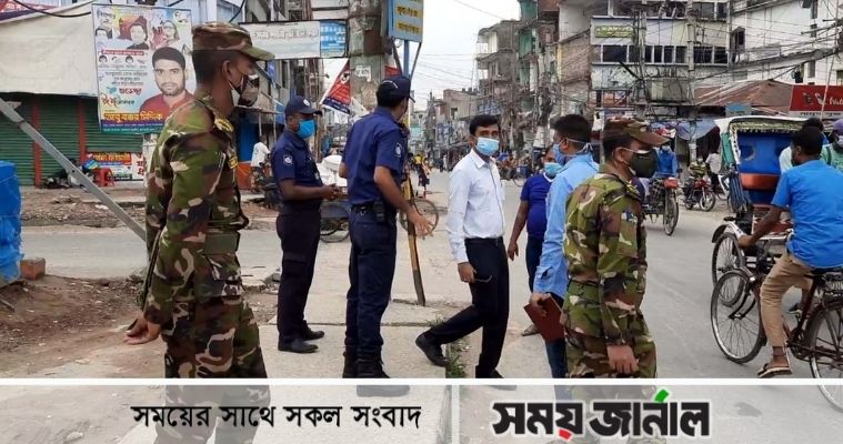 জয়পুরহাটে লকডাউনে ৫৫০ মামলায় জেল-জরিমানা