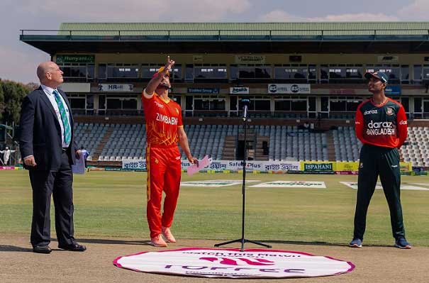 বাংলাদেশের বিপক্ষে টস জিতে ব্যাংটিংয়ে জিম্বাবুয়ে