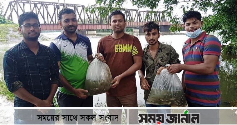 চৌদ্দগ্রামে ডাকাতিয়া নদীতে ৩৪০০ পোনা মাছ অবমুক্ত করেছে যুবসমাজ