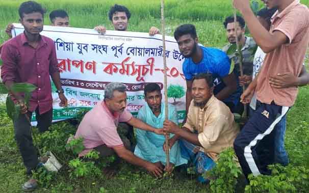 ফরিদপুরে 'বারাসিয়া যুব সংঘ'র তিন শতাধিক বৃক্ষরোপন