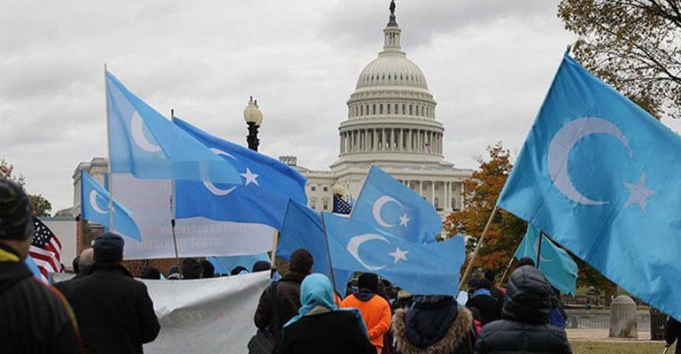 ওয়াশিংটনে উইঘুর মুসলিমদের রক্ষায় বিক্ষোভ