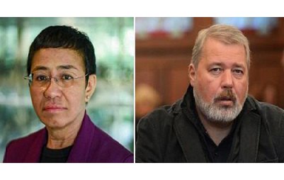 শান্তিতে নোবেল পুরস্কার পেলেন মারিয়া রেসা ও দিমিত্রি মুরাতভ