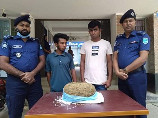 ফরিদপুরে আড়াই কেজি গাঁজাসহ দুই মাদক ব্যবসায়ী গ্রেফতার