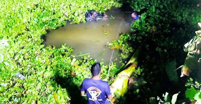 সাত যাত্রী নিয়ে জলাশয়ে অ্যাম্বুলেন্স, নিহত ২