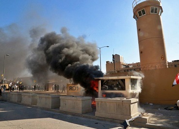 ৩ দফা রকেট হামলা, বাগদাদে মার্কিন দূতাবাসের কাছে
