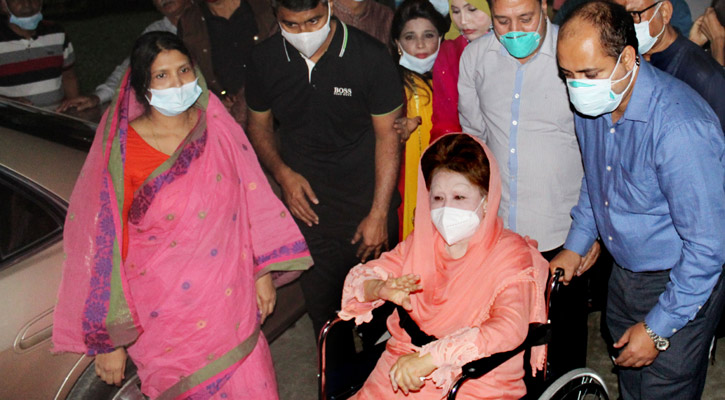 বাসায় ফিরেছেন খালেদা জিয়া