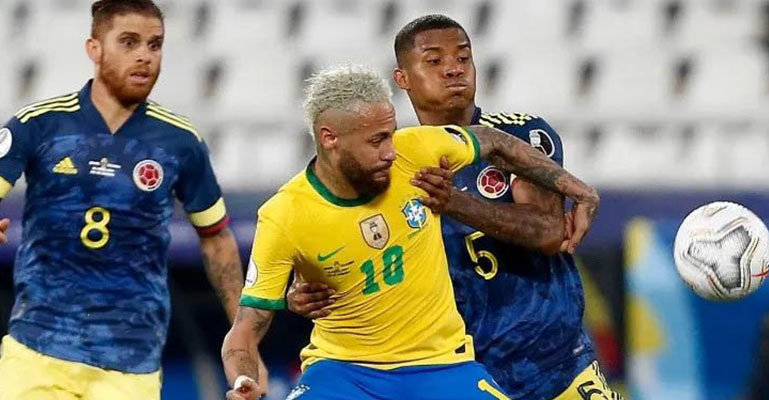 কলম্বিয়াকে হারিয়ে বিশ্বকাপে ব্রাজিল