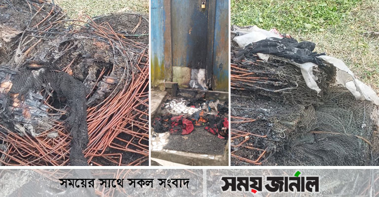 গজারিয়ায় জমি সংক্রান্ত বিরোধের জেরে বসতঘরে আগুন