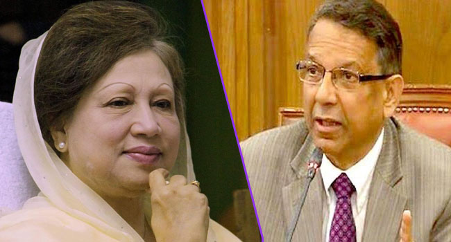 খালেদা জিয়ার বিদেশ যেতে আইনি সুযোগ খতিয়ে দেখা হচ্ছে : আইনমন্ত্রী