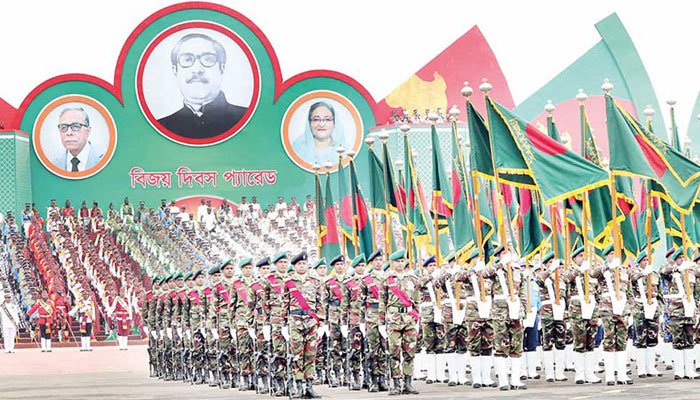 বিজয়ের সুবর্ণজয়ন্তীর কুচকাওয়াজে রাষ্ট্রপতি, প্রধানমন্ত্রী ও রামনাথ