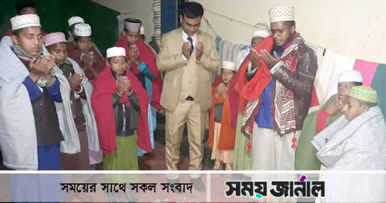 ঠাকুরগাঁওয়ে এতিম শিশুদের মাঝে শীতবস্ত্র বিতরণ করলেন ইউএনও