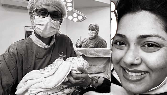 তিশার কোলজুড়ে ফুটফুটে কন্যা শিশু