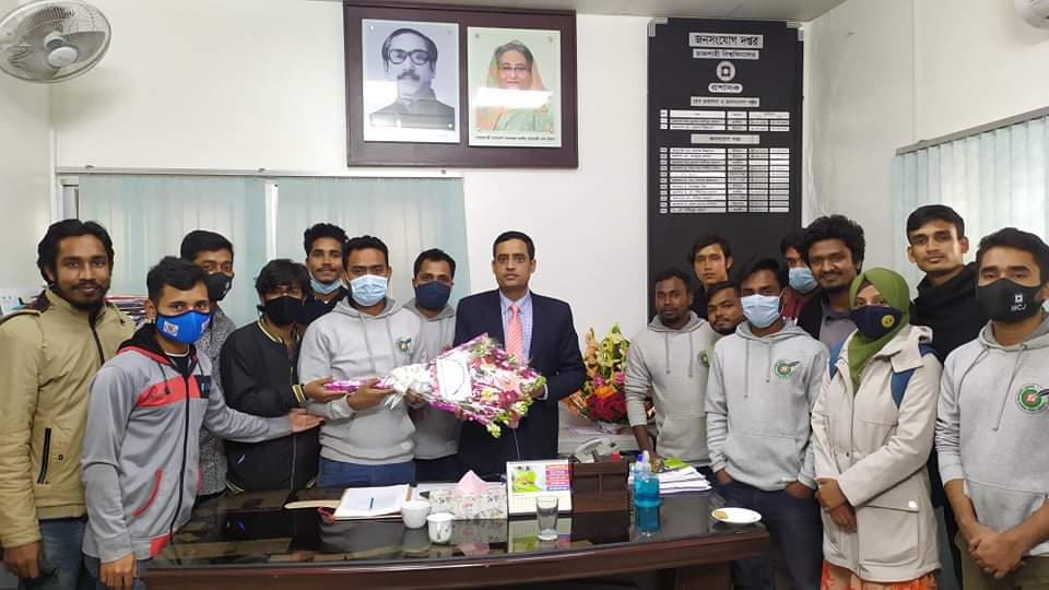 রাবি জনসংযোগ প্রশাসকের সাথে রাবিসাসের সৌজন্য সাক্ষাৎ