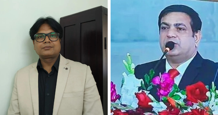 রাবি ইকোনমিক্স সোসাইটির সভাপতি অধ্যাপক রিয়াজী ও সম্পাদক খন্দকার কিংশুক