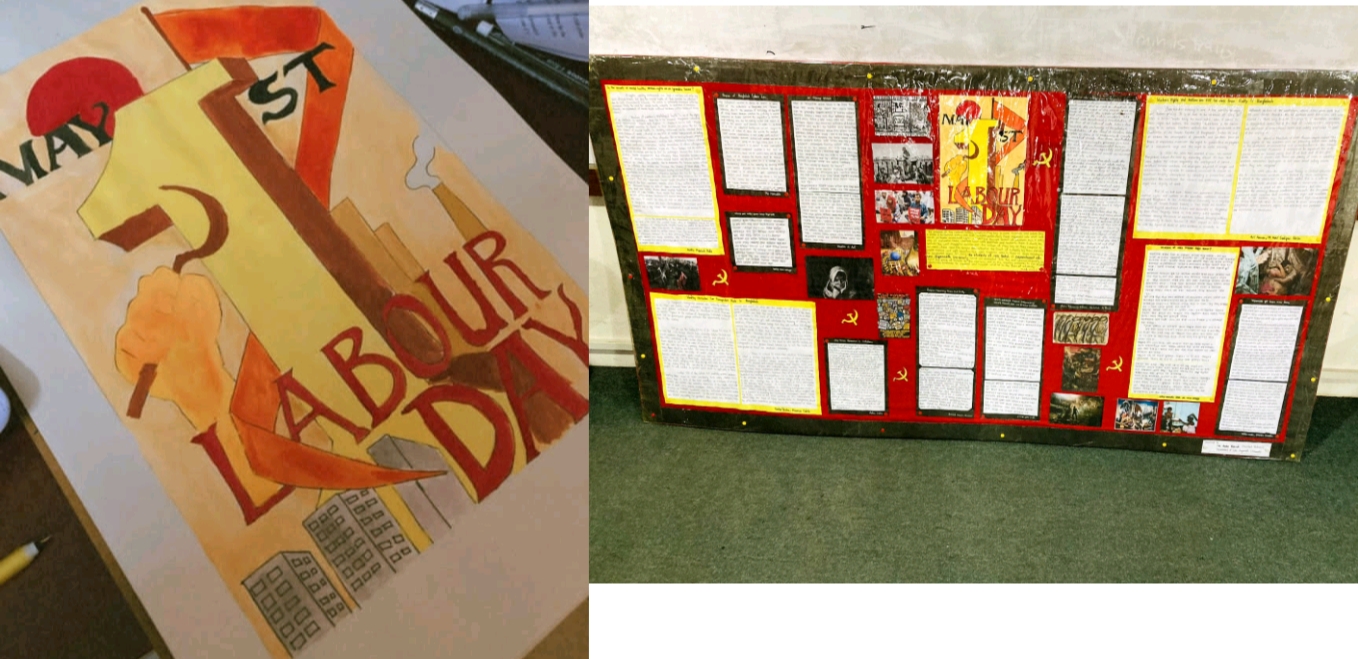 মে দিবসে জবির আইন বিভাগে দেয়ালিকা প্রদর্শন