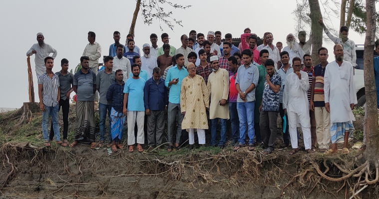 সুবর্ণচরে নদী ভাঙ্গনে ৩০ হাজার পরিবারের ঘর-বাড়ি বিলীন