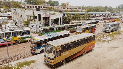 ফরিদপুরে রাতের অন্ধকারে বাস ও হেলপার নিখোঁজ