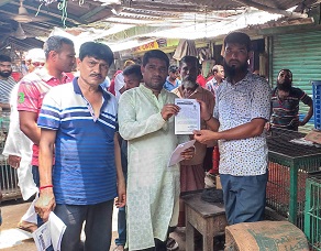 হাজী শরীয়ত উল্লাহ বাজার ব্যবস্থাপনা কমিটির নির্বাচনী  প্রচার প্রচারণা শুরু