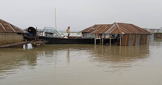 কুড়িগ্রামে ব্রহ্মপুত্র, ধরলা ও দুকুমারের পানি বিপদসীমার ওপর