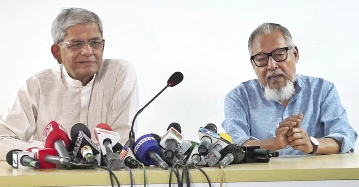 ‘পুলিশ বাড়ি-বাড়ি গিয়ে বিএনপির নেতাকর্মীদের তথ্য সংগ্রহ করছে’:মির্জা ফখরুল ইসলাম