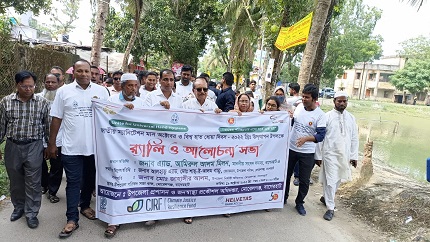 মোরেলগঞ্জে বিশ্ব হাত ধোয়া দিবসে বর্নাঢ্য র‌্যালী