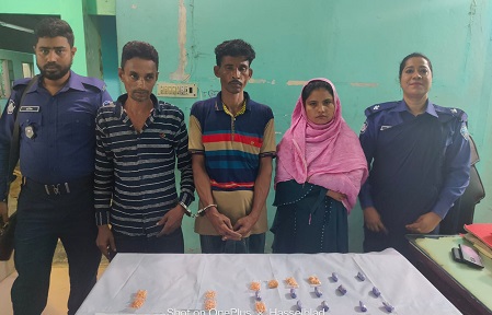 নোয়াখালীতে ইয়াবার চলানসহ ৩ মাদক কারবারি গ্রেপ্তার
