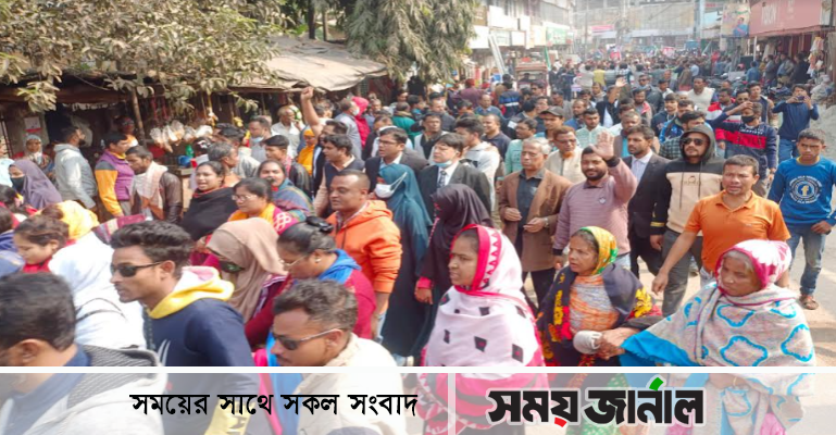 দিনাজপুরে বিএনপি-জামায়াতের স্মরণকালের বিশাল গণমিছিল, আটক ১৫