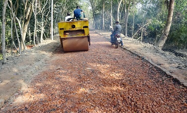 মোরেলগঞ্জে ৬ হাজার মিটারের  কার্পেটিং সড়কের কাজ শুরু