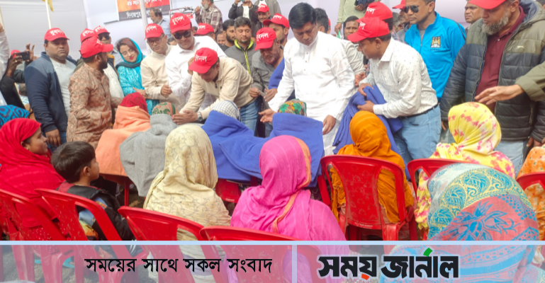 দিনাজপুরে শীতার্তদের উষ্ণতা দিল যুবদল