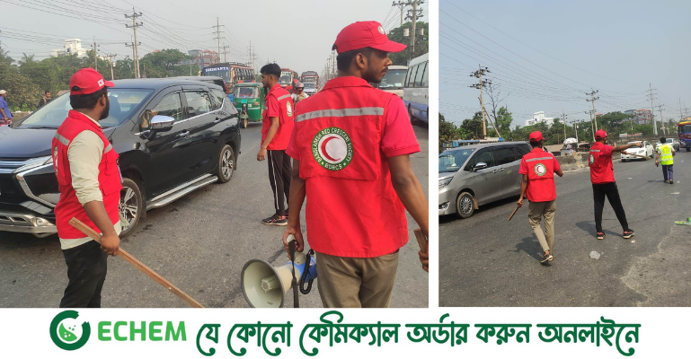 বাড়ি ফেরা মানুষের ভোগান্তি লাগবে কাজ করছে সোনারগাঁও রেডক্রিসেন্ট