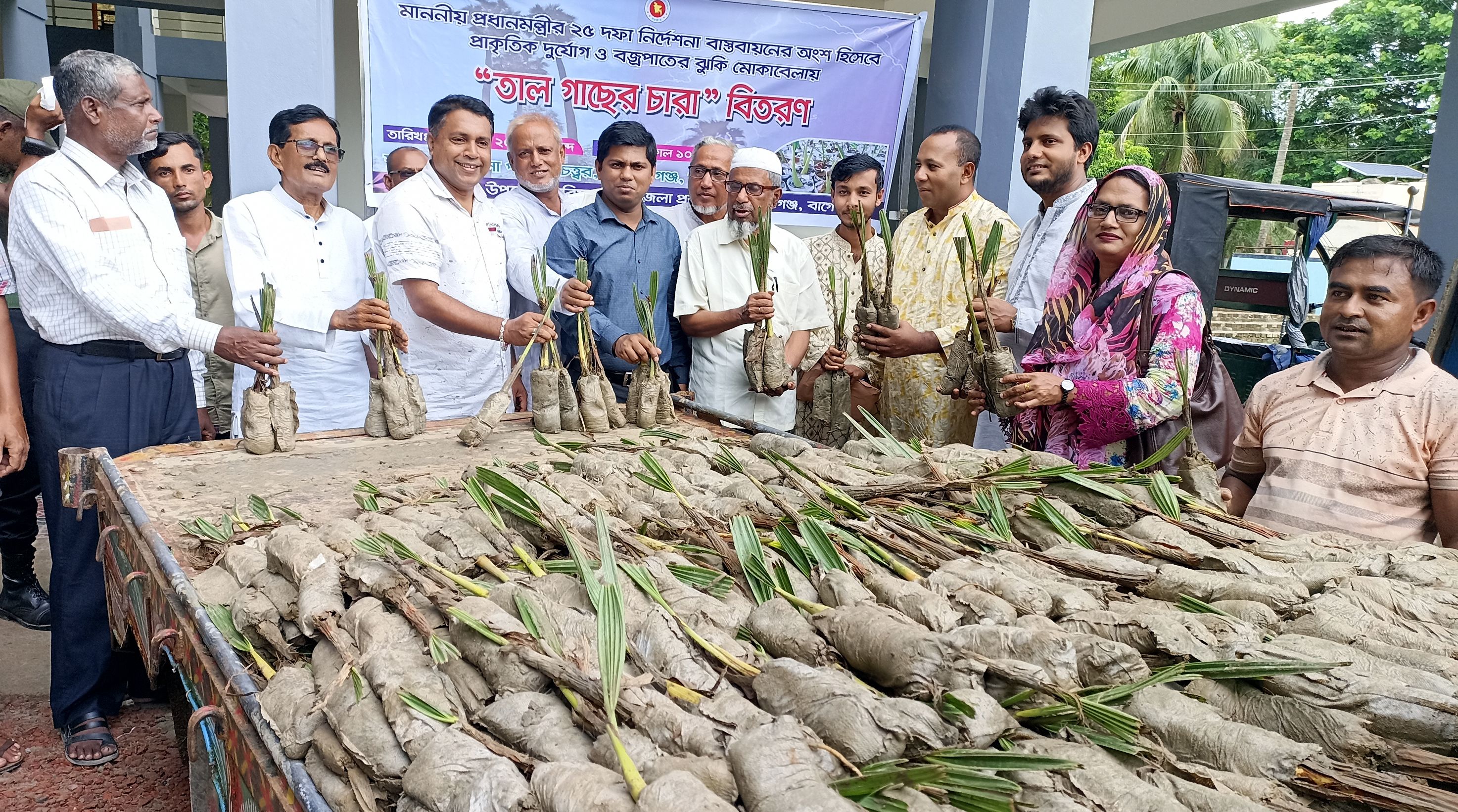 বজ্রপাতের ঝুঁকি মোকাবেলায় মোরেলগঞ্জে ১৫ হাজার তাল গাছের চারা বিতরণ