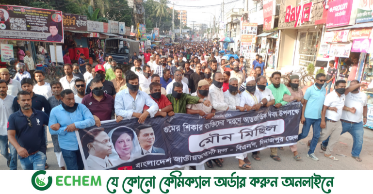 দিনাজপুরে বিএনপির মৌন মিছিল অনুষ্ঠিত