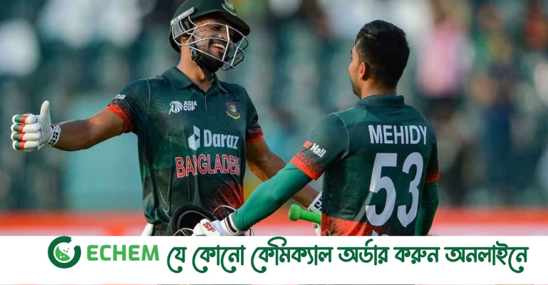 মিরাজ-শান্তর জোড়া শতকে বাংলাদেশের বড় জয়