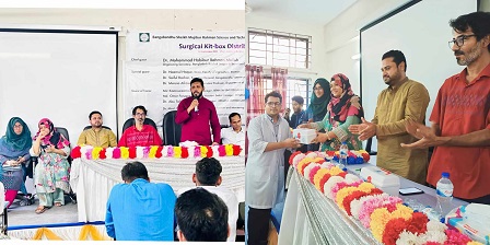 বশেমুরবিপ্রবি'তে ভেটেরিনারি শিক্ষার্থীদের সার্জিক্যাল কিট বক্স বিতরণ