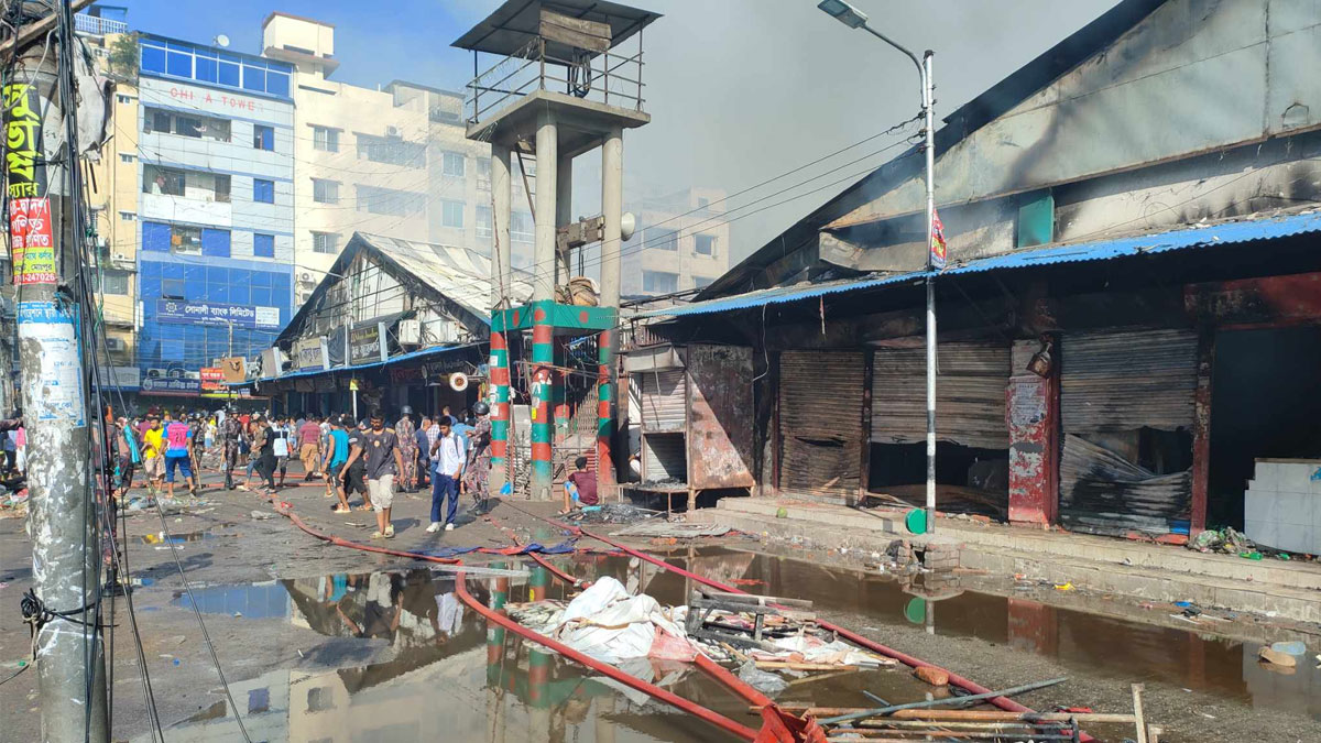 পুড়ে ছাই শত শত দোকান