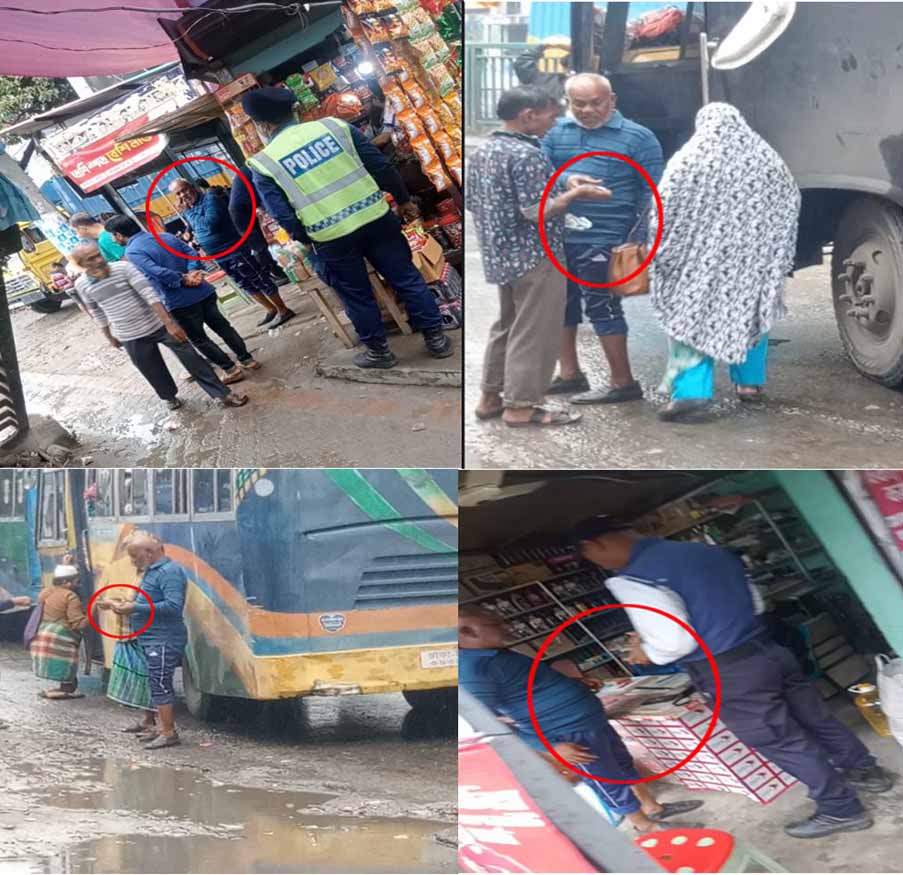 নরসিংদী জেলখানা মোড়ে প্রকাশ্যে চাঁদাবাজি