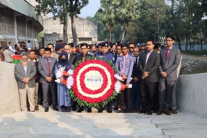 ফরিদপুরে যথাযথ মর্যাদায় শহীদ বুদ্ধিজীবী দিবস পালিত