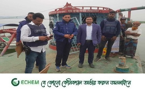 নরসিংদীতে রায়পুরার মেঘনায় অবৈধভাবে বালু উত্তোলনের সময় ড্রেজার জব্দ