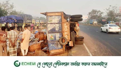 ঢাকা-চট্টগ্রাম মহাসড়কে মাছের ট্রাক উল্টে নিহত ৪ ও আহত ৩