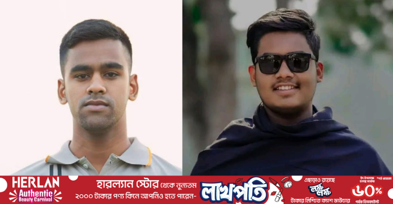 আদর্শ রক্তদান সোসাইটির সভাপতি মুশফিক সালেহিন ও সম্পাদক জুবাইর