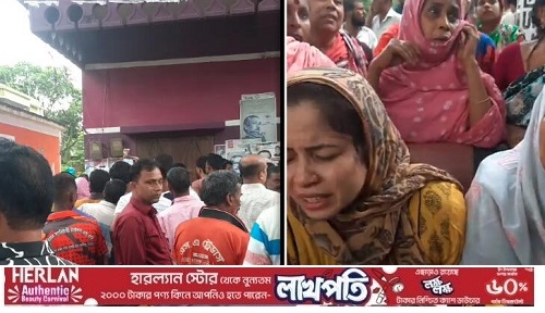 কালীগঞ্জে শোকের মাতম, আনোয়ারুল আজীমের বাড়িতে নেতাকর্মীরা