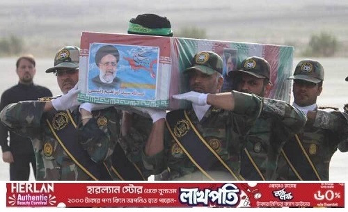 মাশহাদে রাইসির দাফন আজ, লাখো মানুষের ঢল