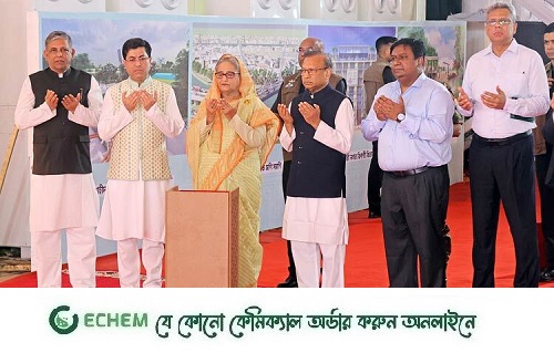 বঙ্গবাজার বিপণিবিতানসহ ৪টি প্রকল্পের ভিত্তিপ্রস্তর স্থাপন
