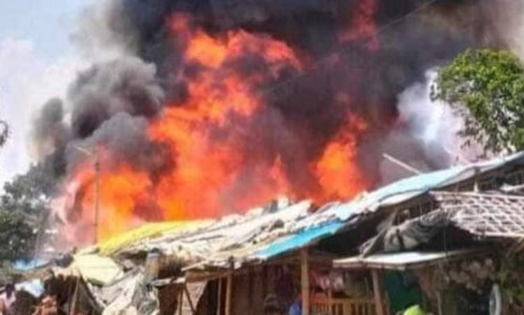 উখিয়ার রোহিঙ্গা ক্যাম্পে ফের আগুন