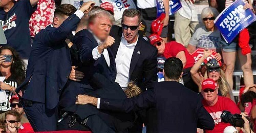 অল্পের জন্য রক্ষা পেলেন ট্রাম্প, হামলাকারী নিহত