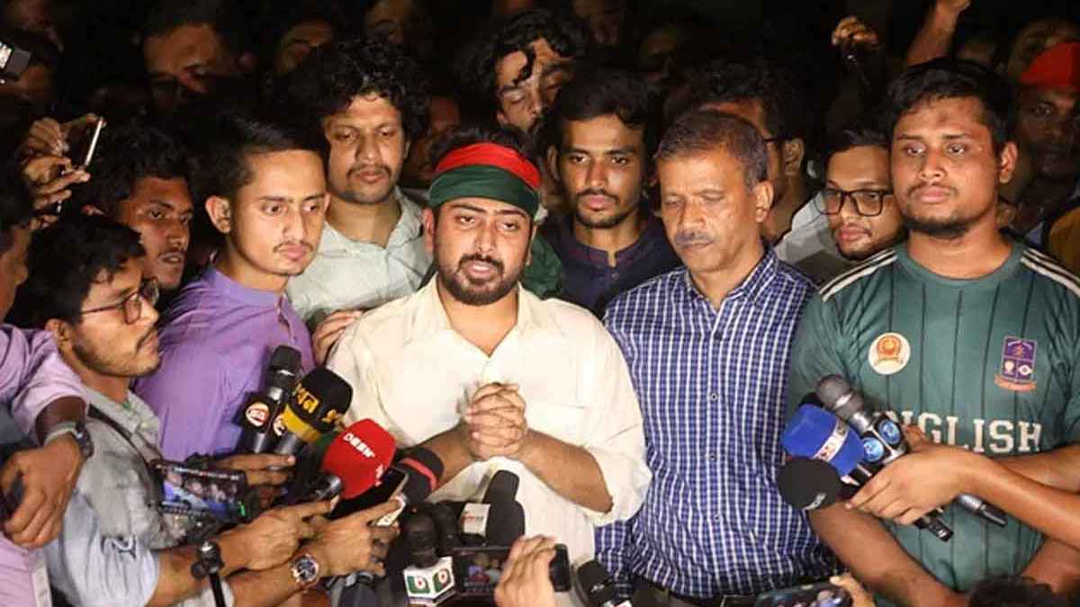 অন্তর্বর্তীকালীন সরকারের প্রাথমিক তালিকা রাষ্ট্রপতির কাছে: নাহিদ